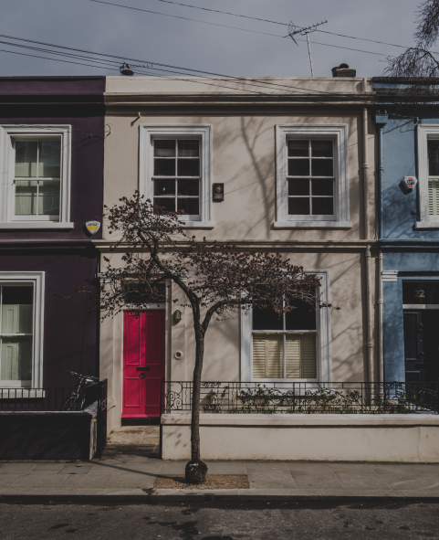 outside a house